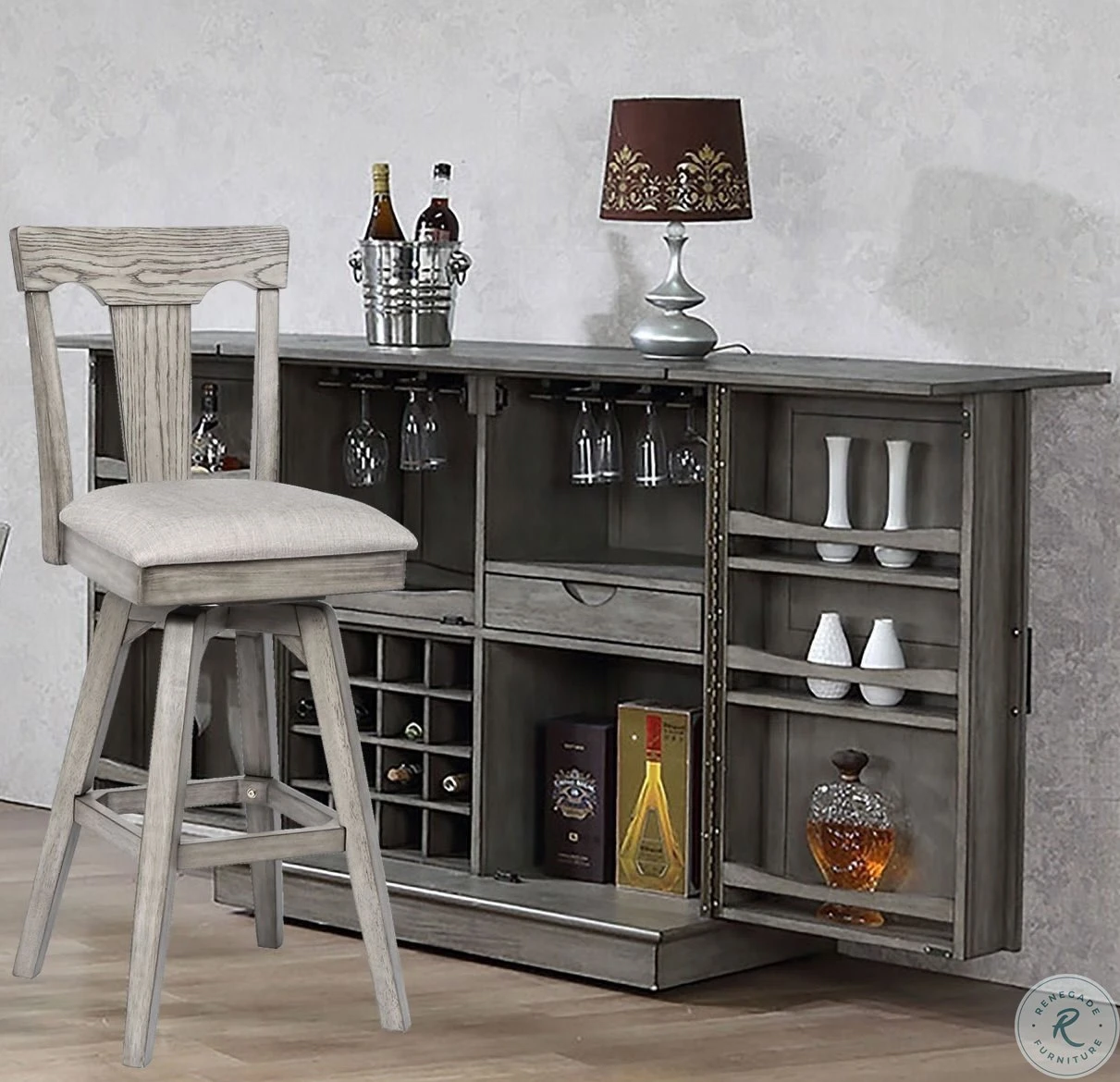 Graystone Burnished Gray Extendable Bar - Image 2
