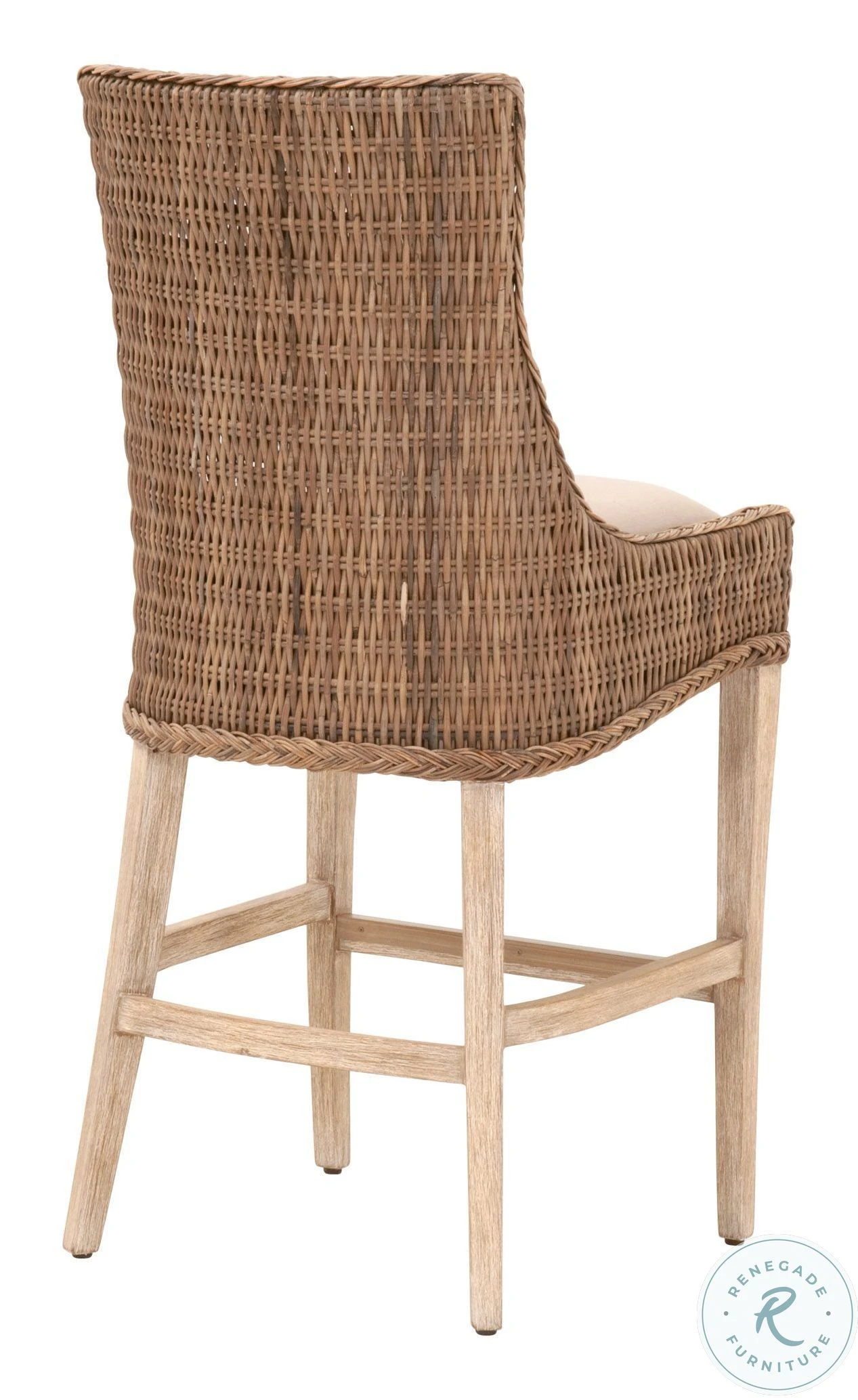 Woven Gray Kubu And Natural Greco Outdoor Bar Stool Set Of 2 - Image 5