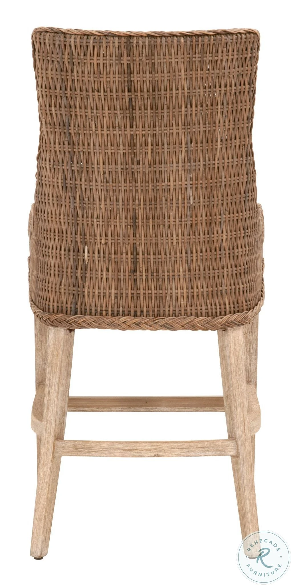 Woven Gray Kubu And Natural Greco Outdoor Bar Stool Set Of 2 - Image 6