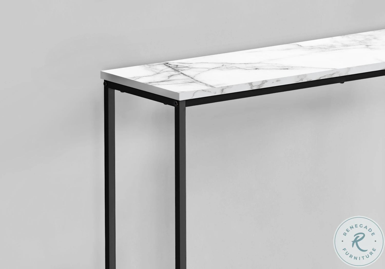 2255 Spacious White Marble 32" Console Table - Image 4