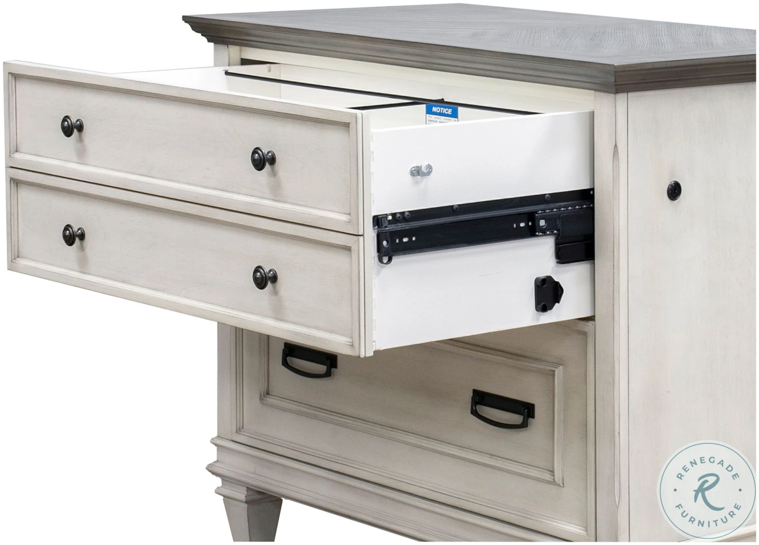 Hartford White Lateral File Cabinet - Image 5