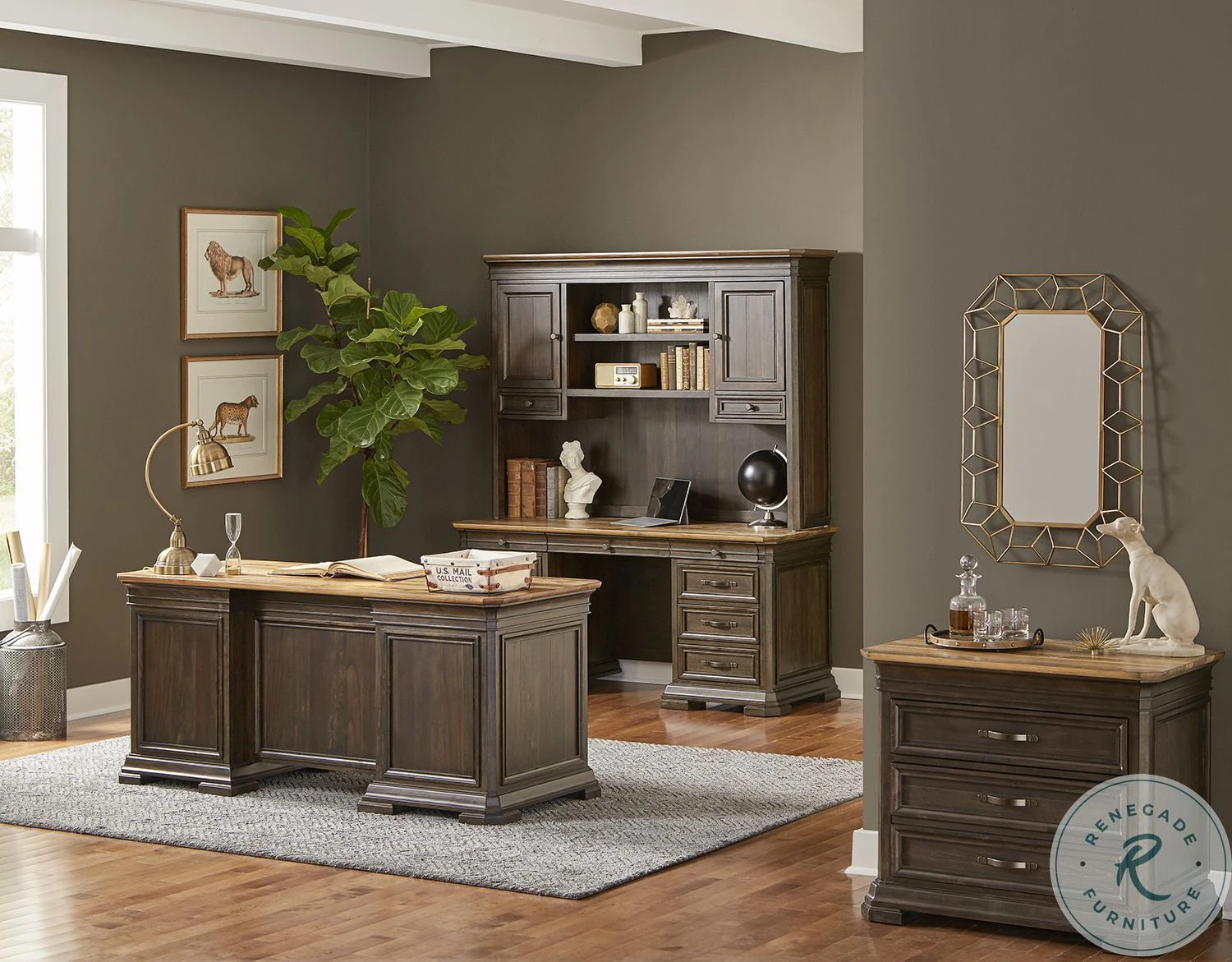 Sonoma Brown Executive Credenza - Image 3