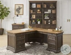 Sonoma Brown Executive L Shaped Home Office Set