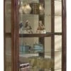 20485 Rich Cherry Two Way Sliding Door Curio Cabinet