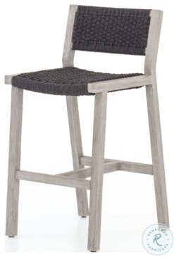 Delano Weathered Grey Outdoor Bar Stool