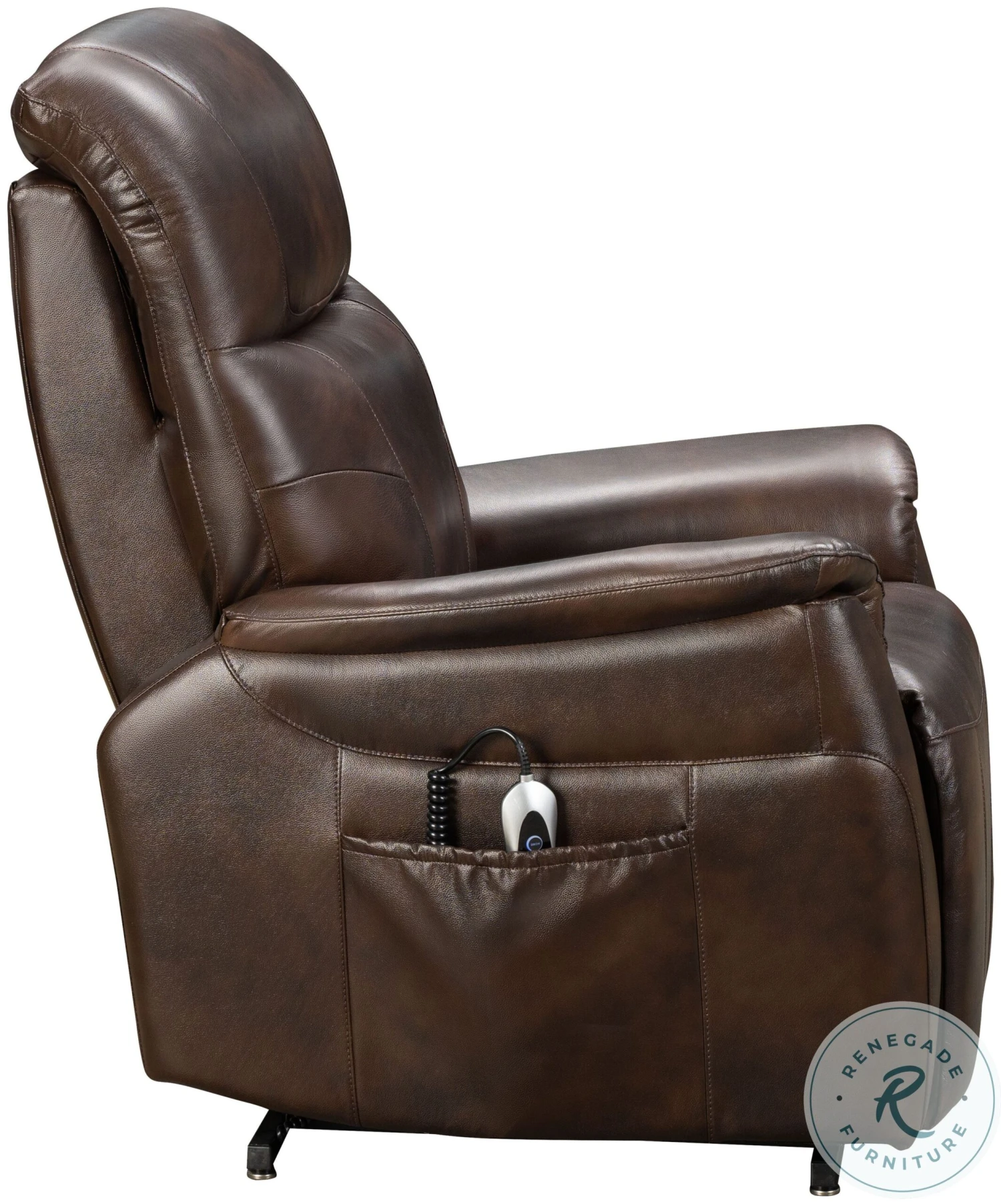 Leighton Tonya Brown Power Lift Recliner With Power Headrest And Lumbar - Image 7