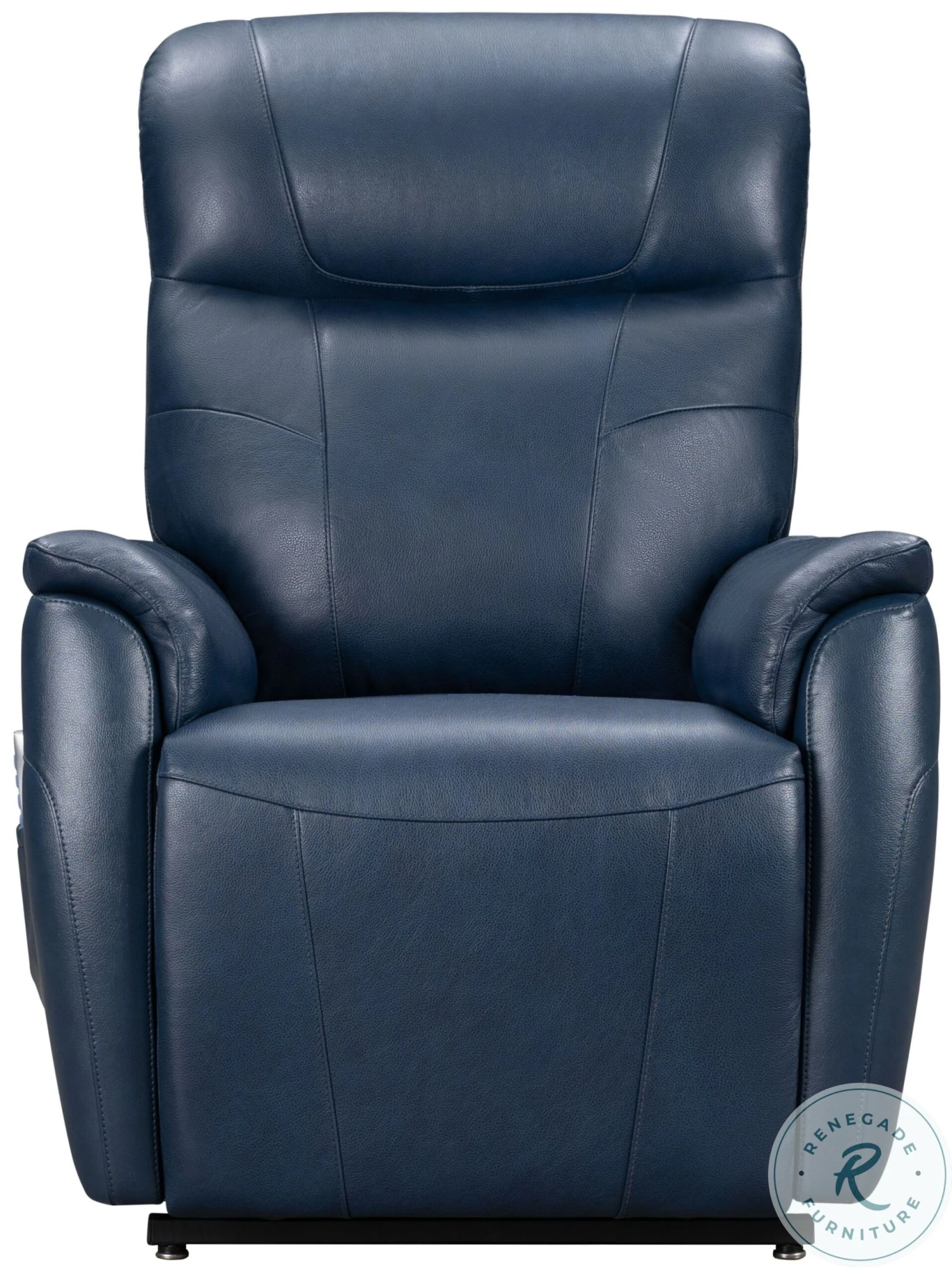 Leighton Marco Navy Blue Power Lift Recliner With Power Headrest And Lumbar - Image 7