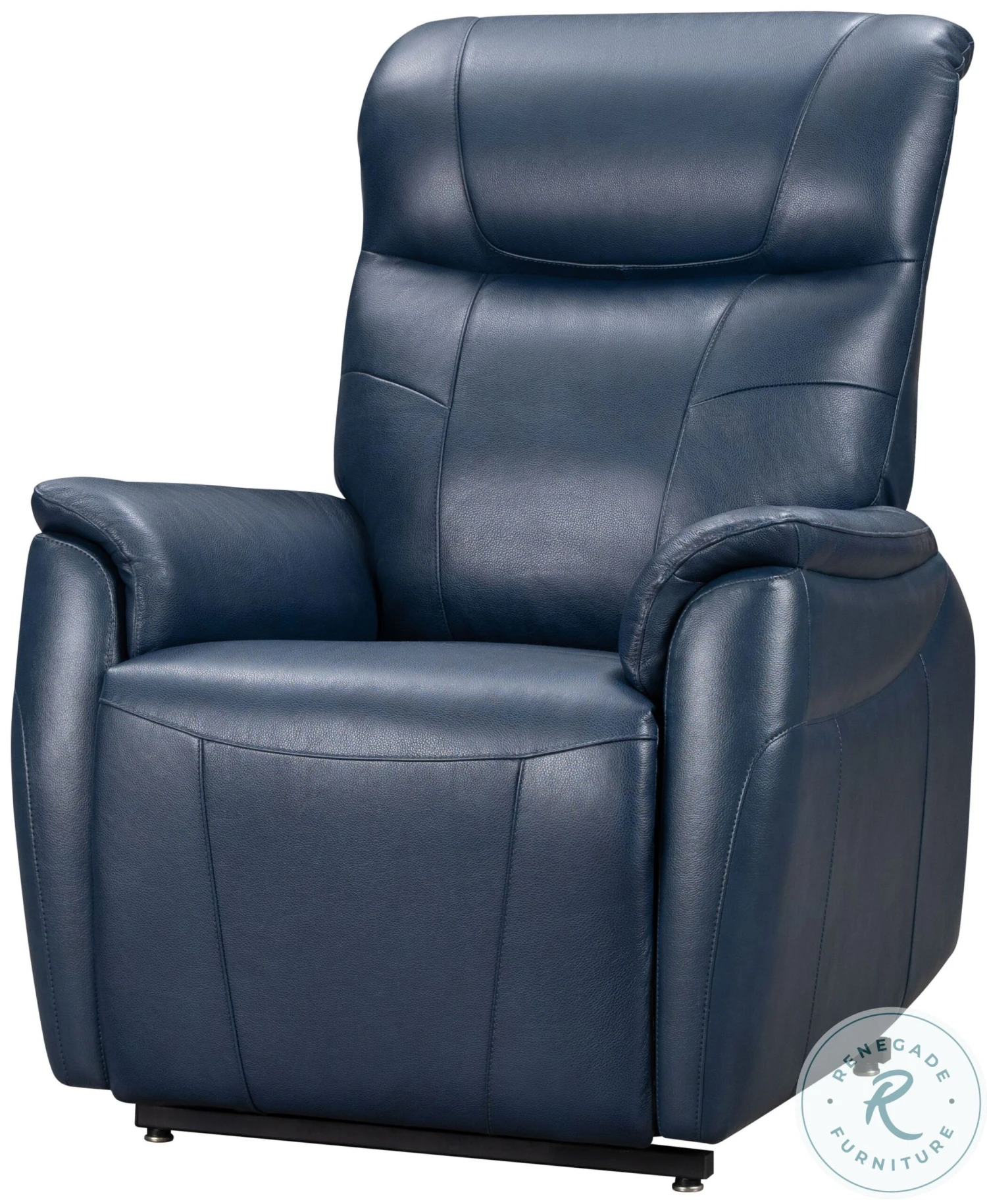 Leighton Marco Navy Blue Power Lift Recliner With Power Headrest And Lumbar - Image 3