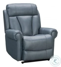 Lyndon Masen Bluegray Power Lift Recliner With Power Headrest And Lumbar