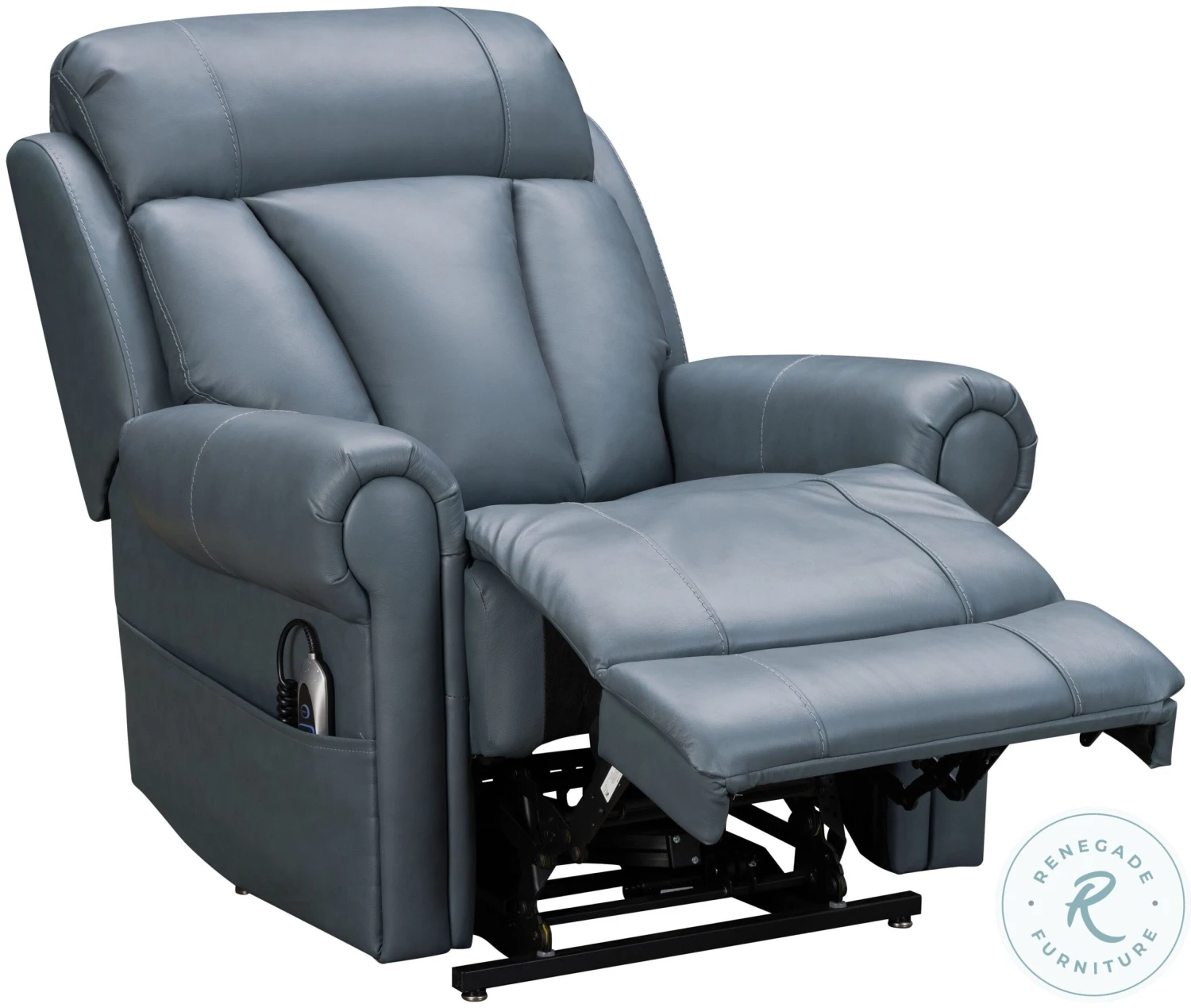 Lyndon Masen Bluegray Power Lift Recliner With Power Headrest And Lumbar - Image 6
