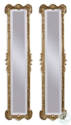 Helena Stunning Gold Leaf Rectangular 2 Panel Mirror