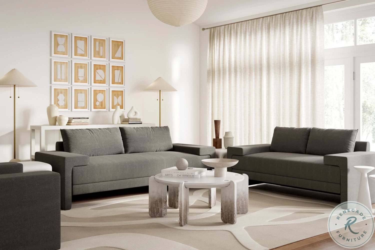 Maeve Slate Gray Loveseat - Image 3