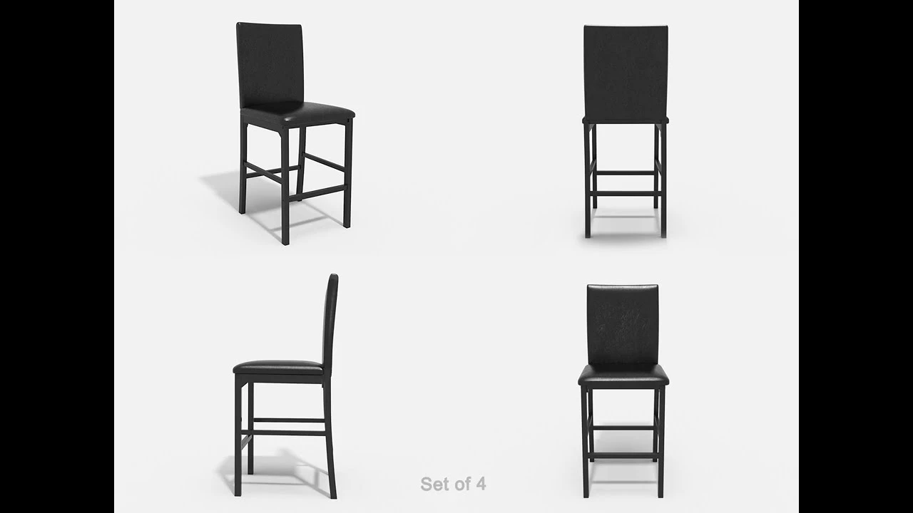 Tempe Black Counter Height Chair Set Of 4 - Image 2