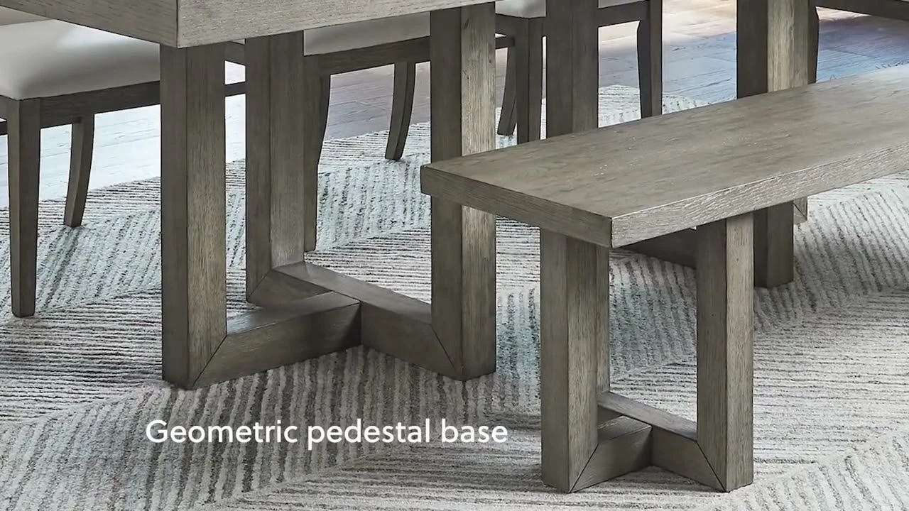 Anibecca Grey Dining Bench - Image 2