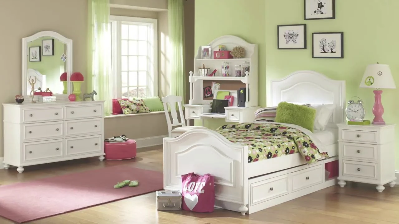 Madison Natural White Painted Youth Panel Bedroom Set - Image 2
