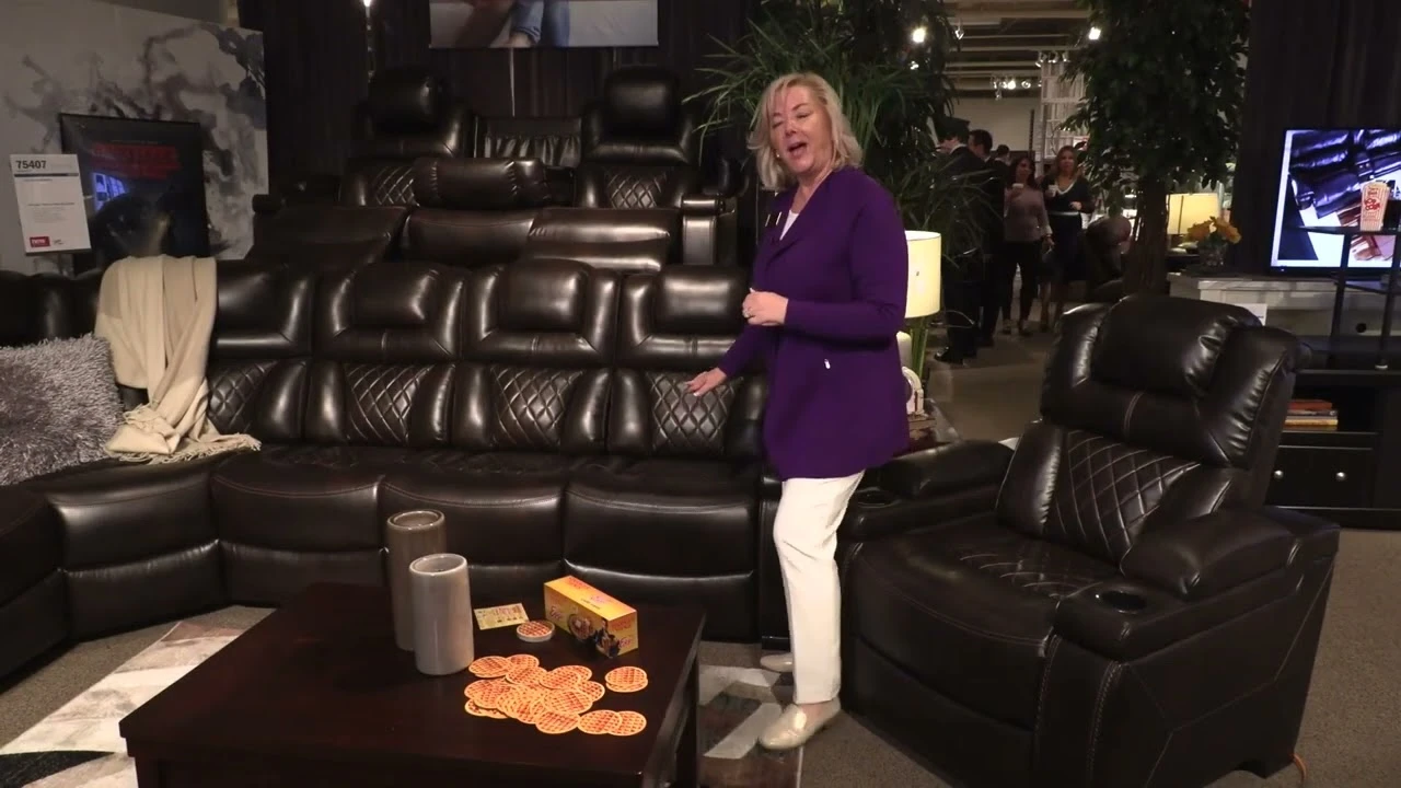 Warnerton Chocolate Power Reclining Living Room Set - Image 2