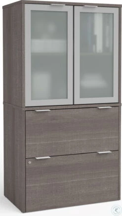 I3 Plus Bark Gray Lateral File With Storage Cabinet