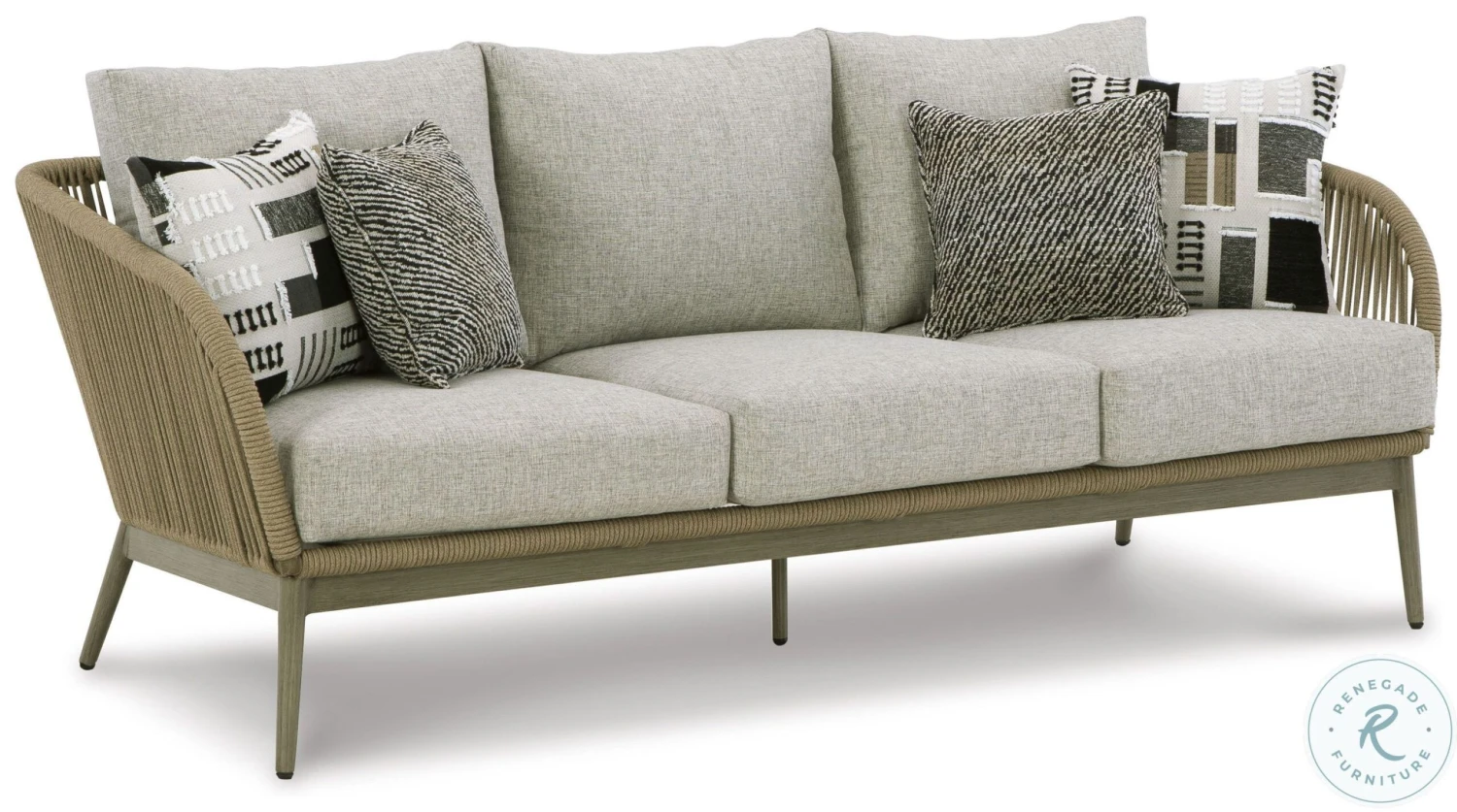 Swiss Valley Beige And Grey Outdoor Sofa - Image 3