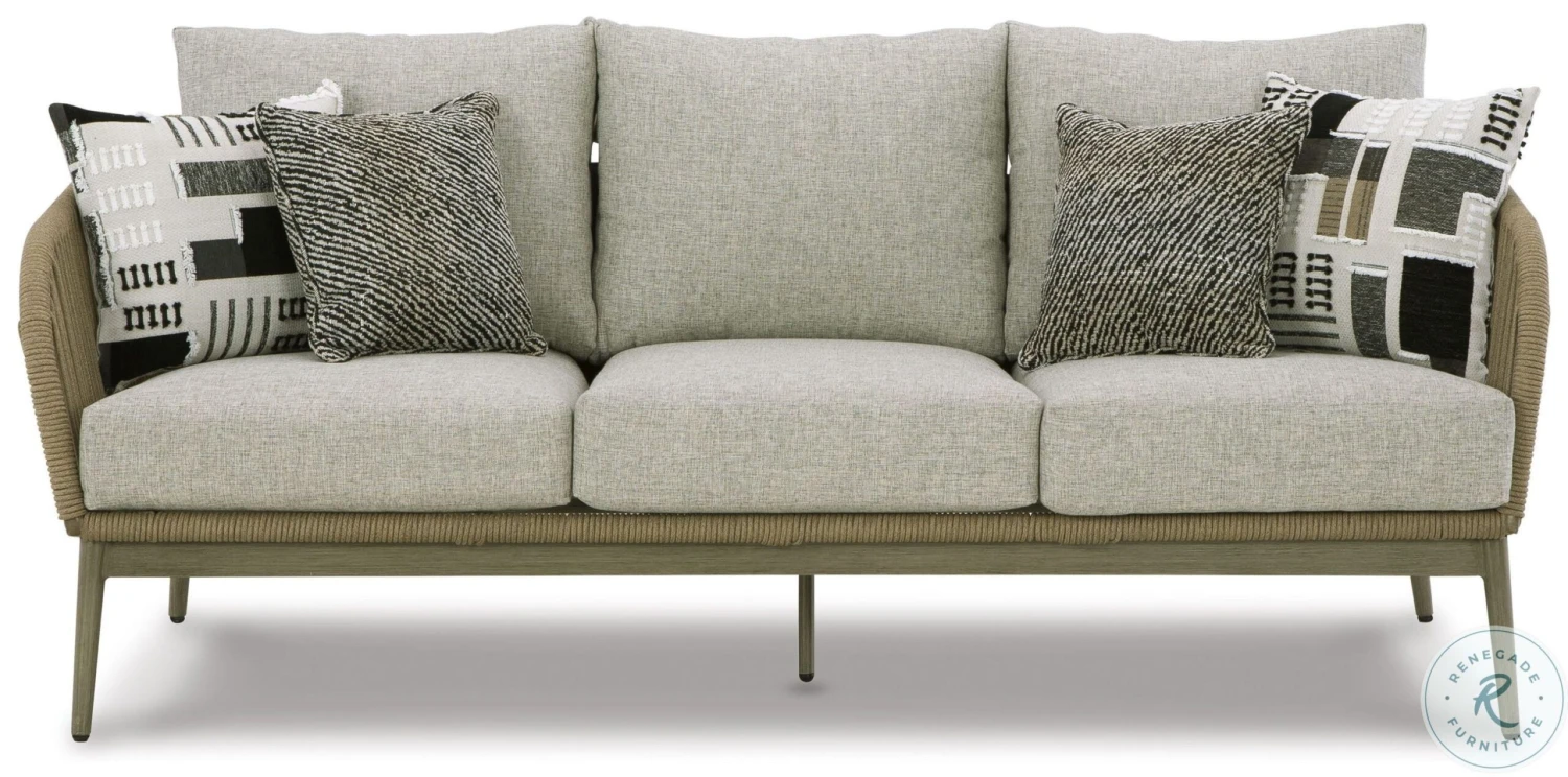Swiss Valley Beige And Grey Outdoor Sofa - Image 4