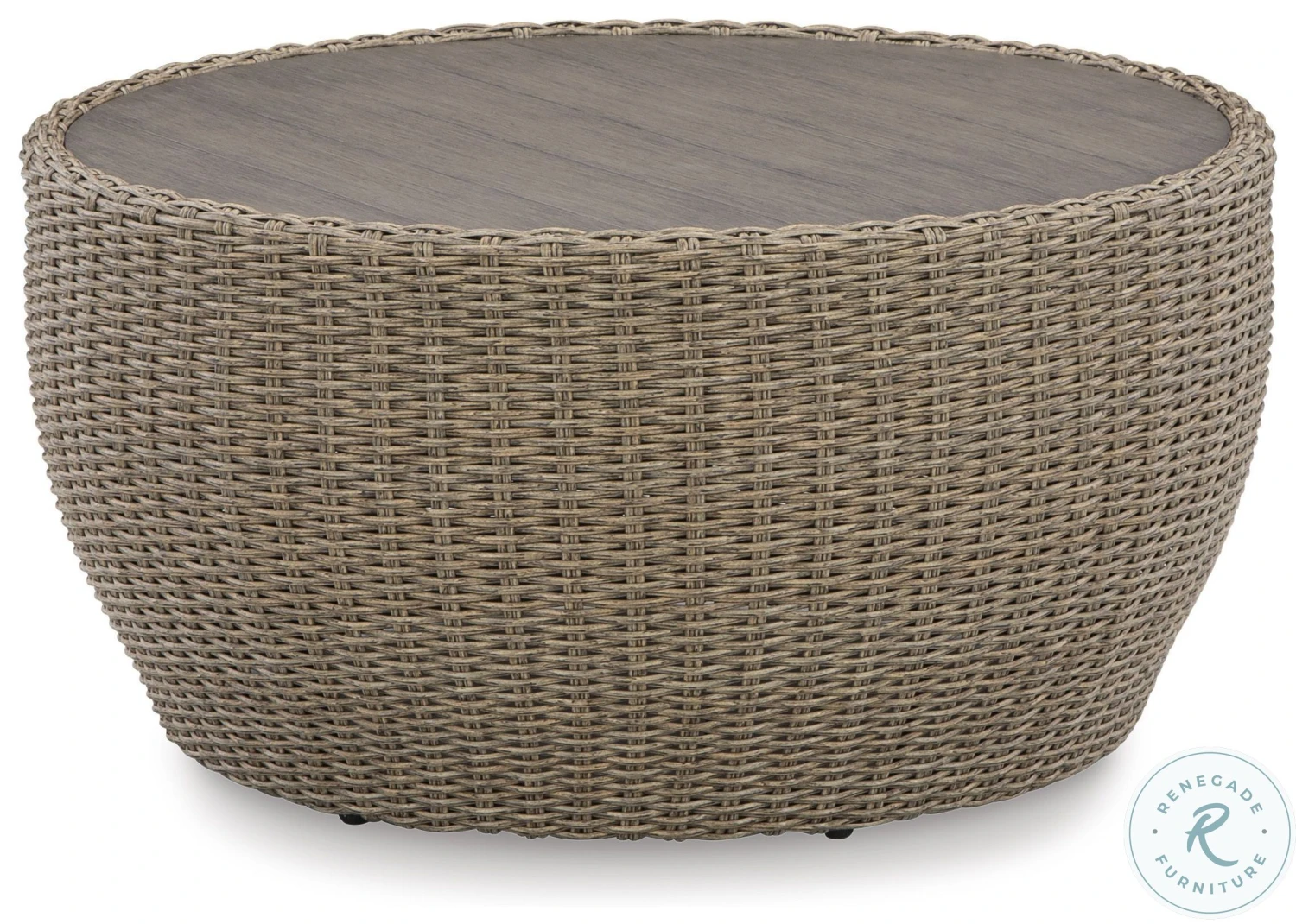Danson Beige Outdoor Round Occasional Table Set - Image 5