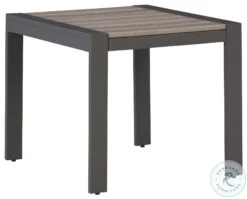 Tropicava Driftwood And Taupe Outdoor End Table