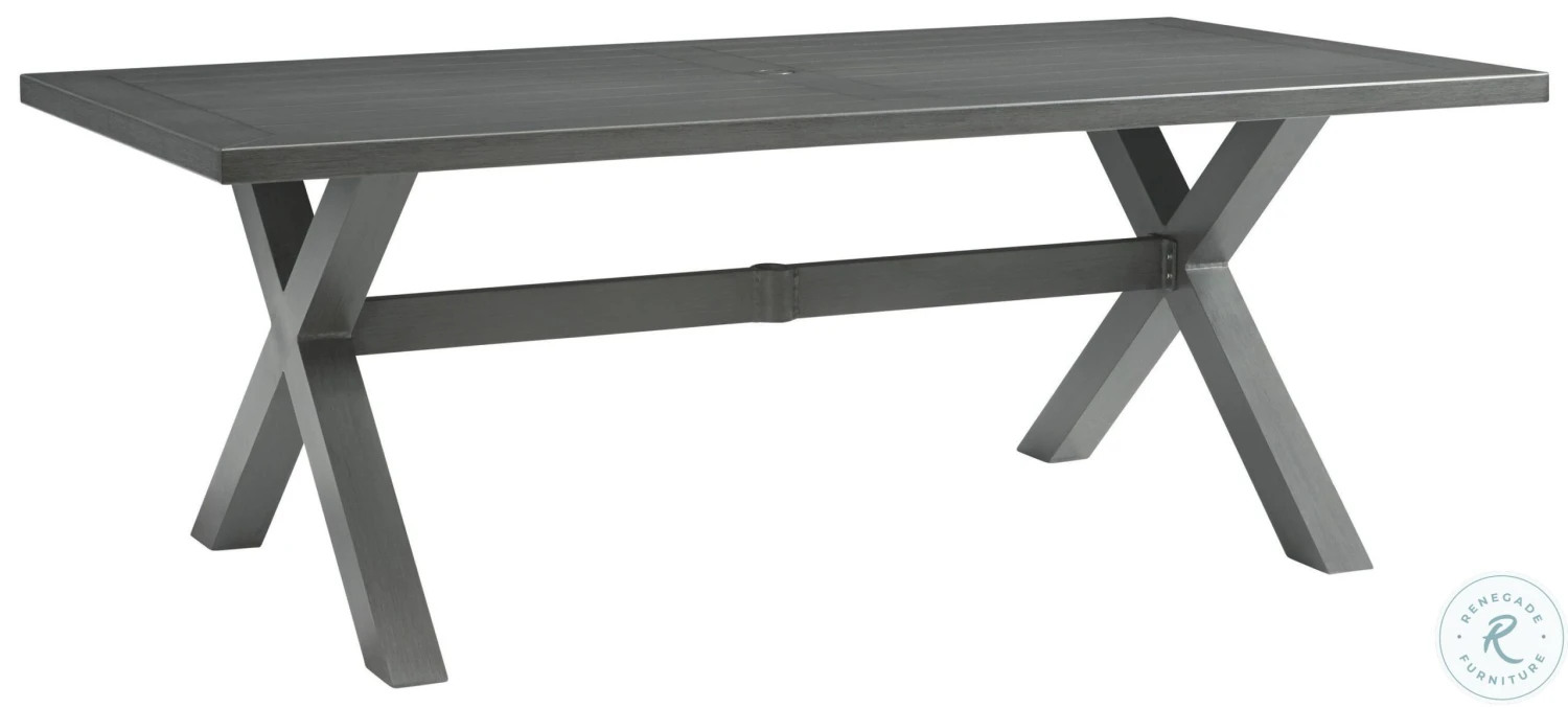 Elite Park Grey Outdoor Rectangular Dining Set - Image 6