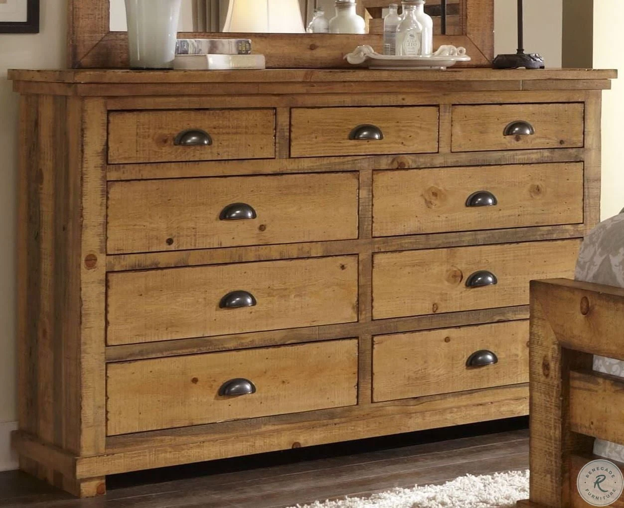 Willow Distressed Pine Drawer Dresser
