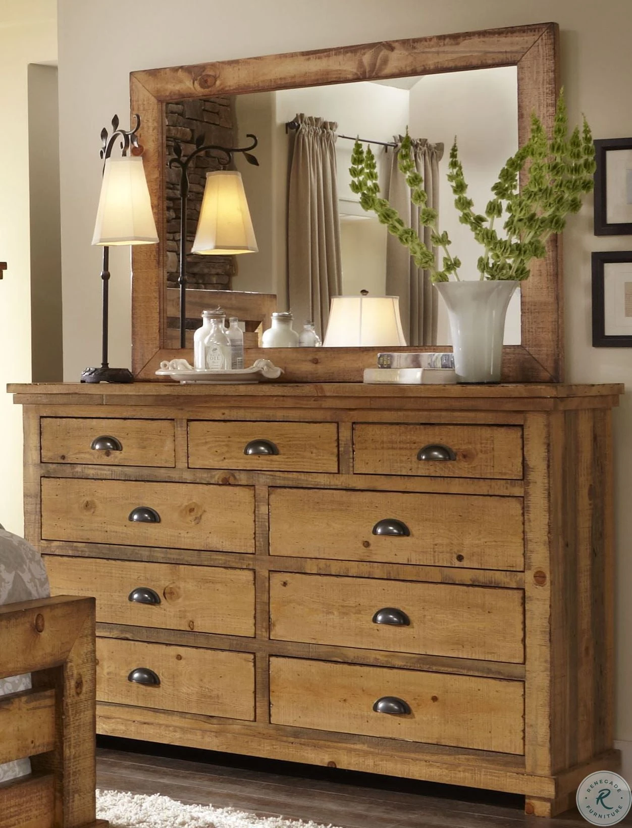 Willow Distressed Pine Drawer Dresser - Image 2