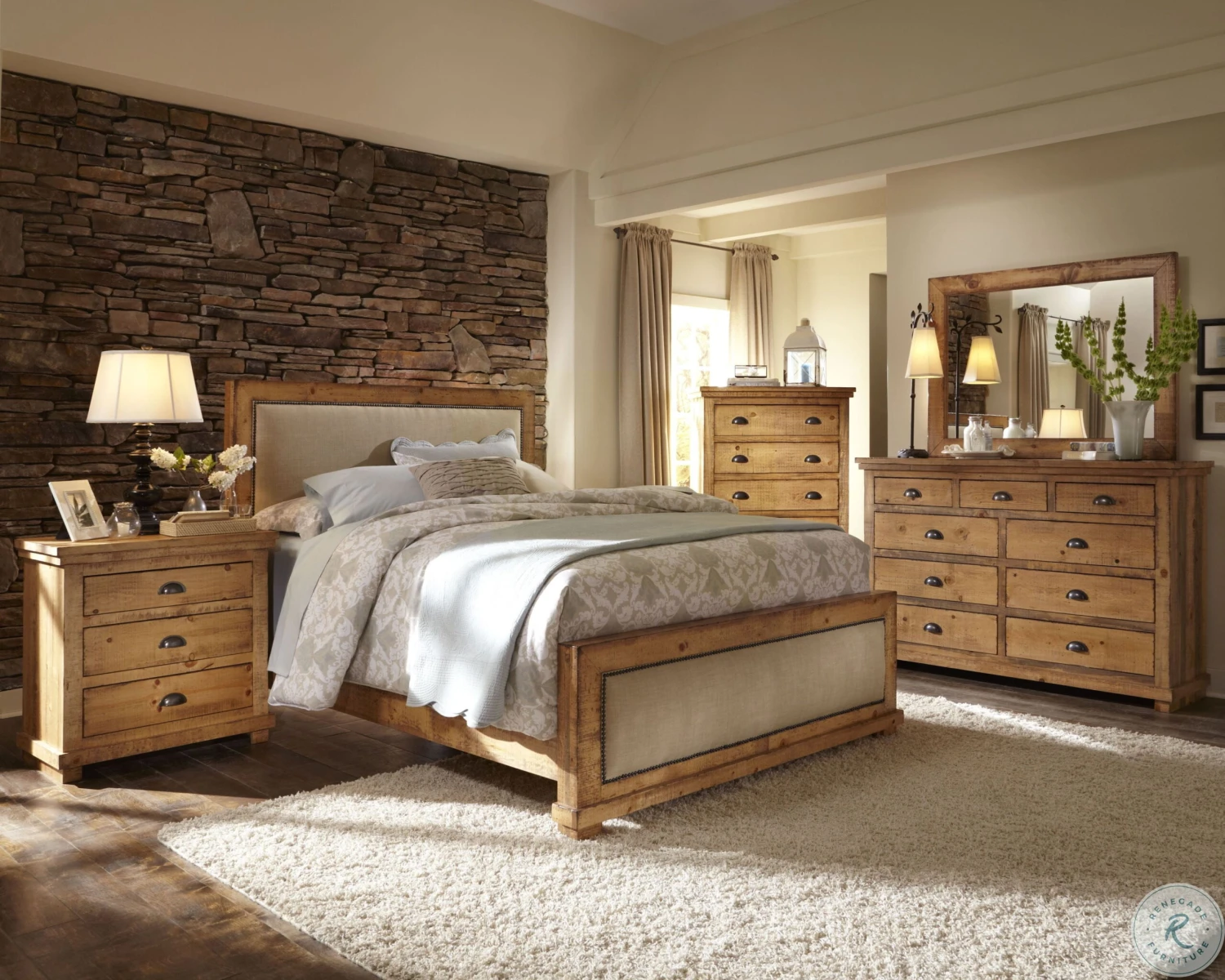 Willow Distressed Pine Drawer Dresser - Image 4