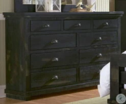 Willow Distressed Black Drawer Dresser