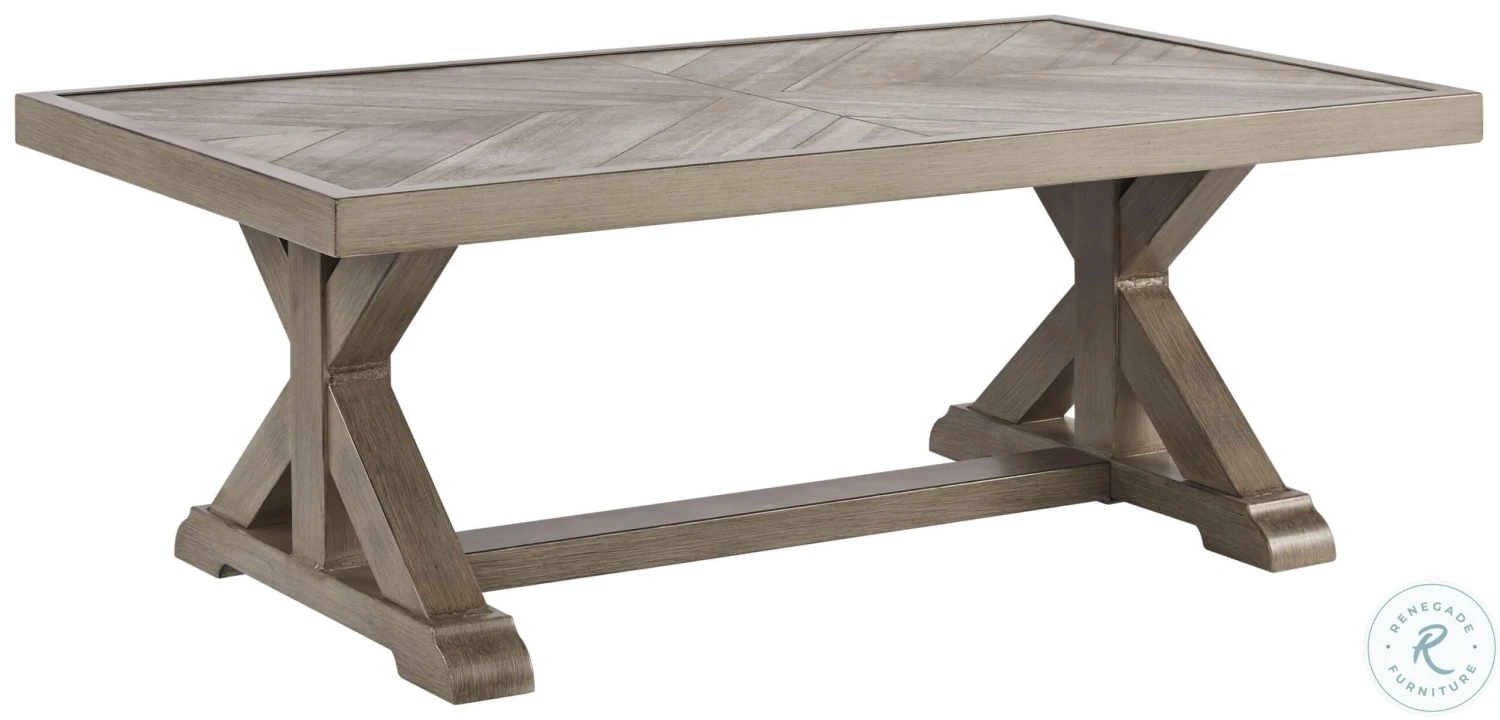 Beachcroft Beige Rectangular Outdoor Cocktail Table