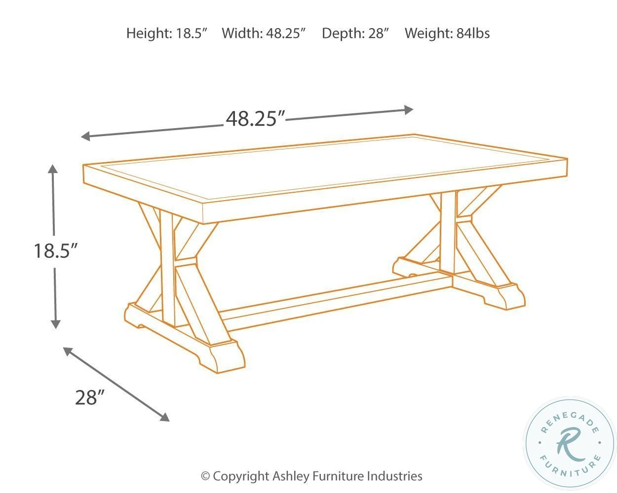 Beachcroft Beige Rectangular Outdoor Cocktail Table - Image 4