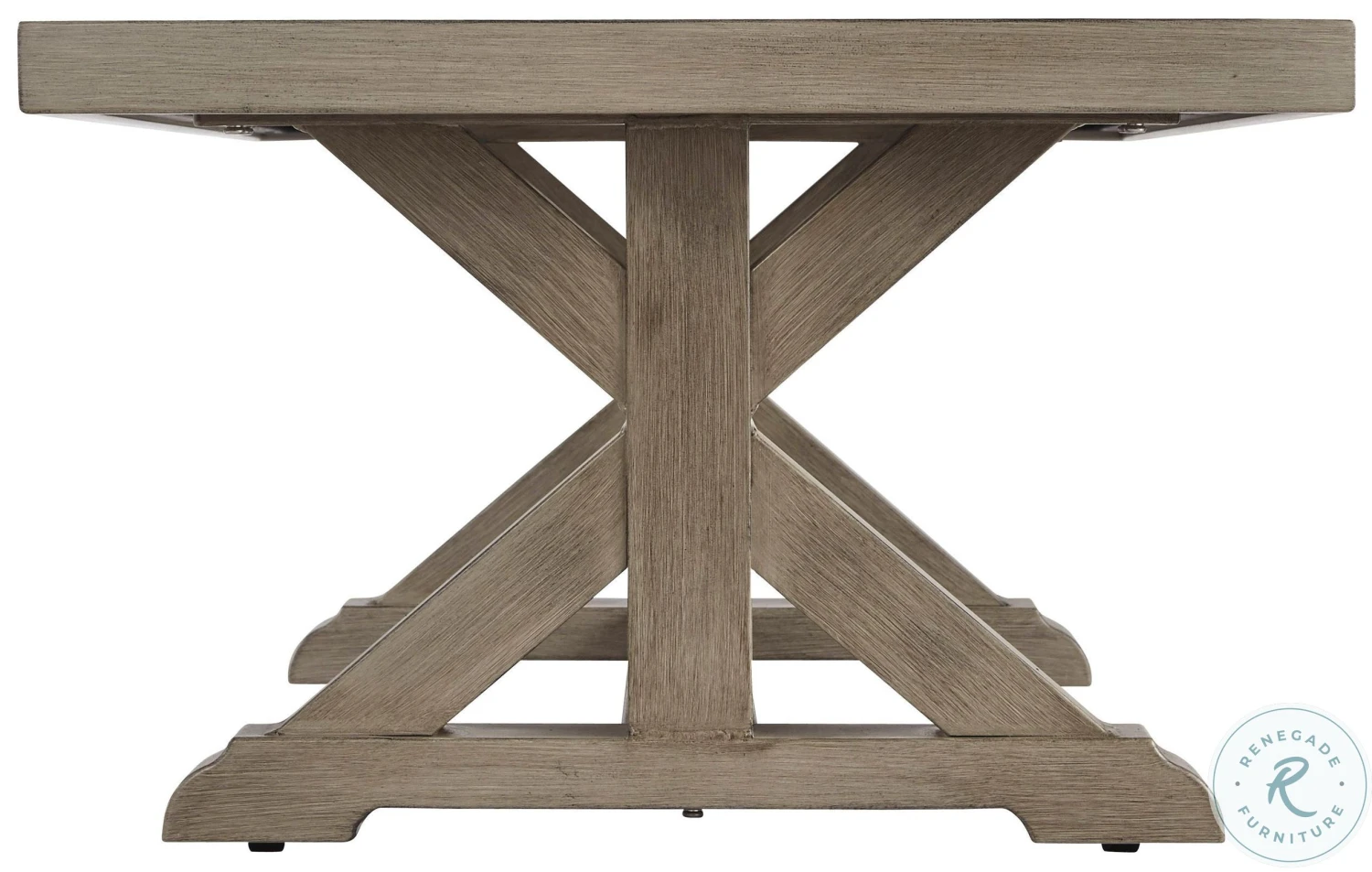 Beachcroft Beige Rectangular Outdoor Cocktail Table - Image 5