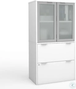 I3 Plus White Lateral File With Storage Cabinet