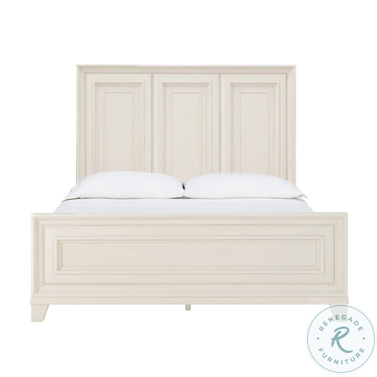 Montauk Weathered White Queen Panel Bed