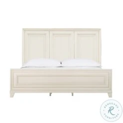 Montauk Weathered White King Panel Bed
