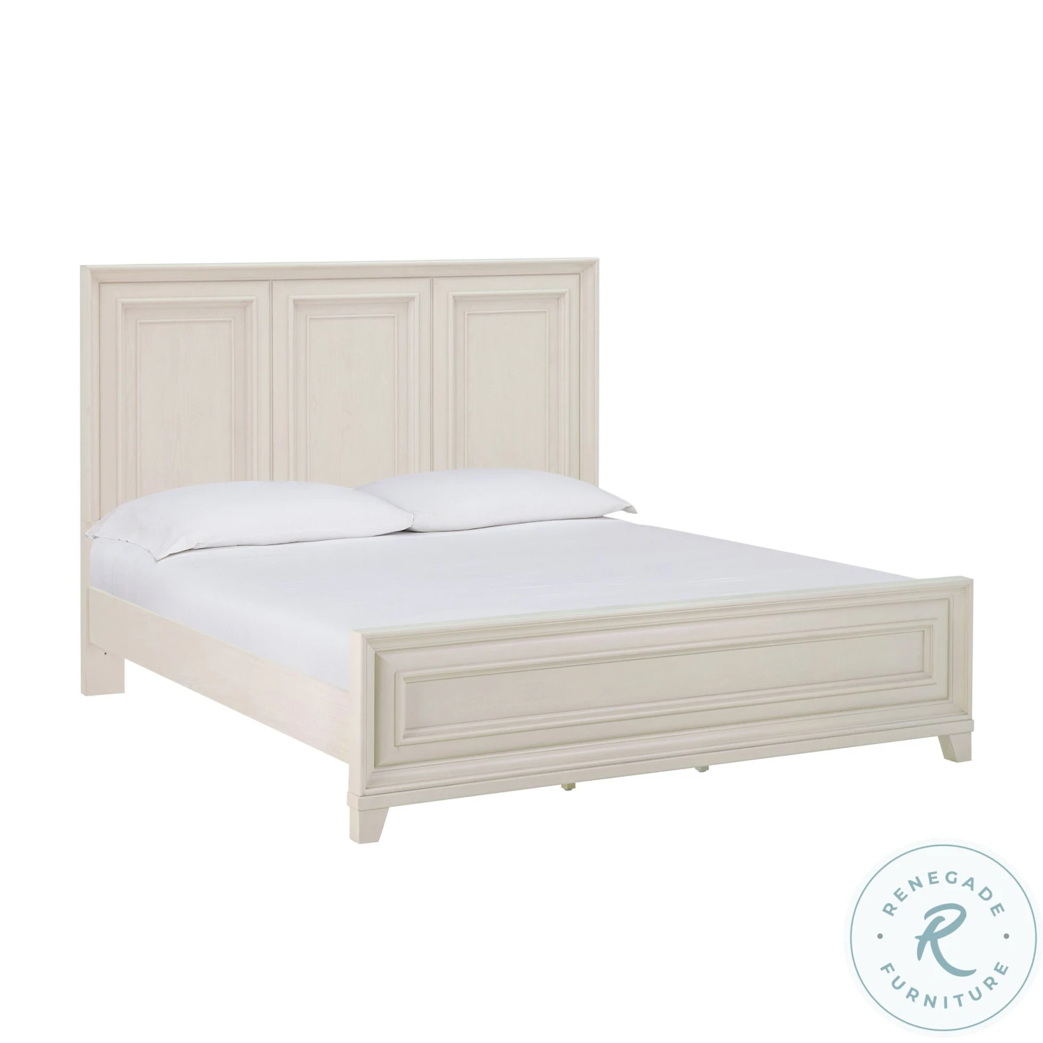 Montauk Weathered White King Panel Bed - Image 3
