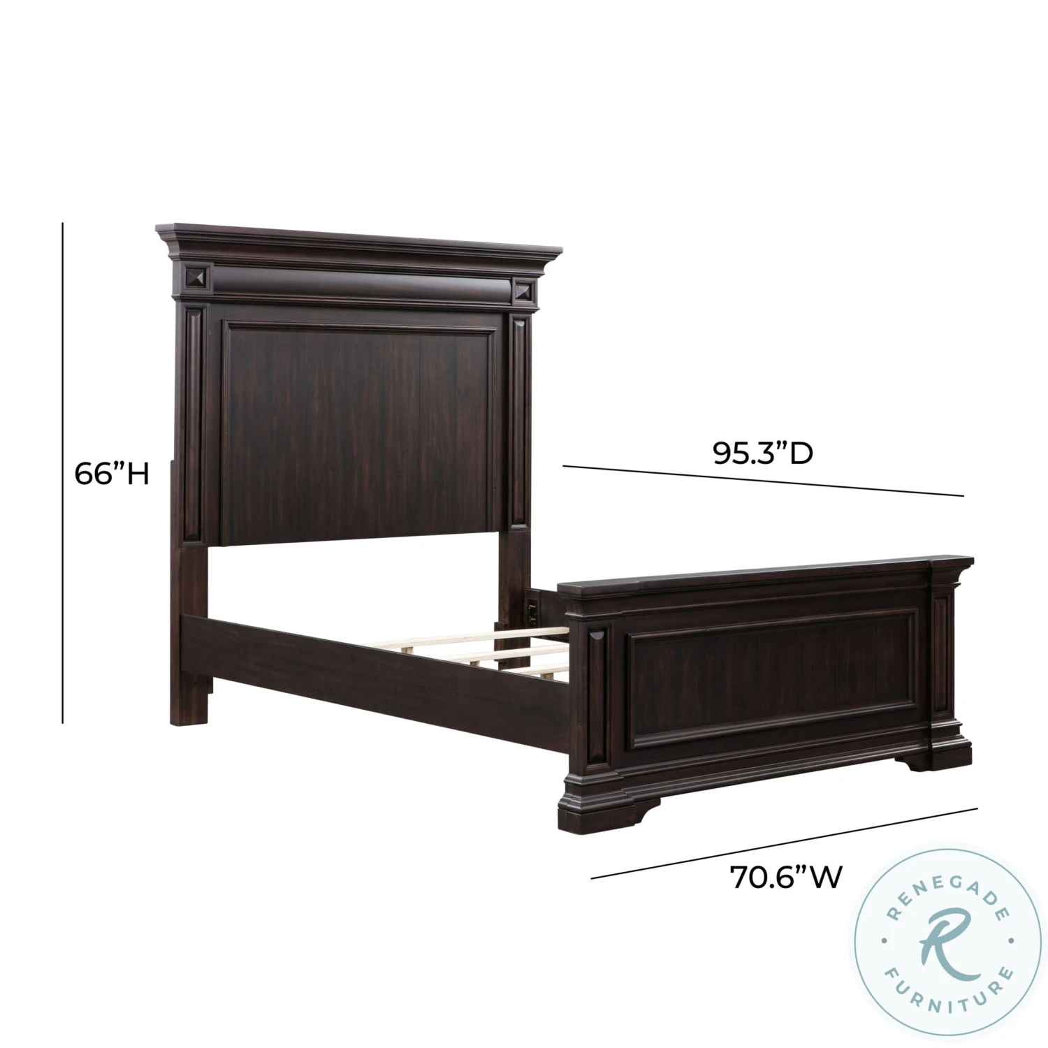 Stamford Brown Queen Panel Bed - Image 9