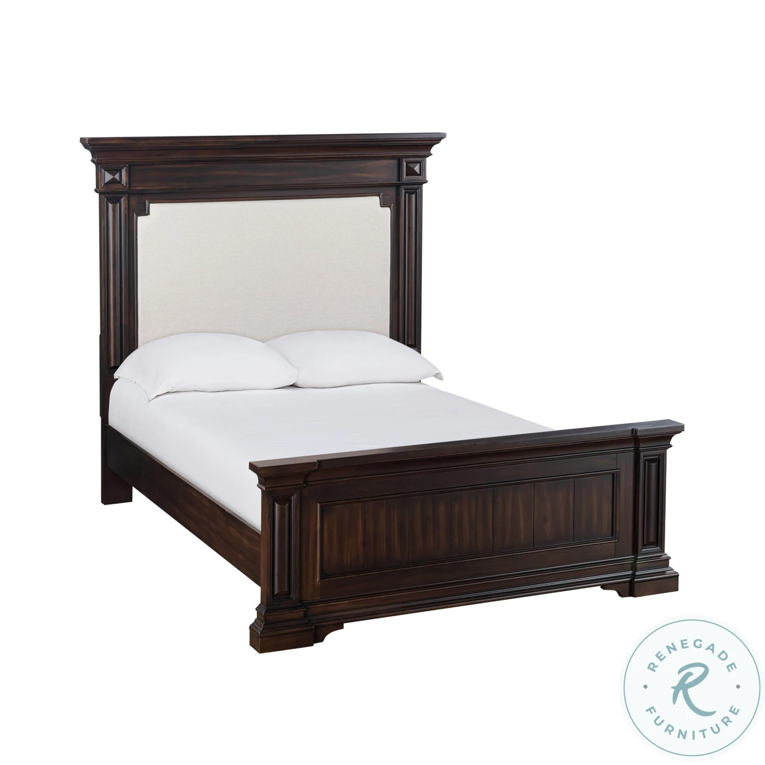 Stamford Brown Queen Upholstered Panel Bed - Image 2