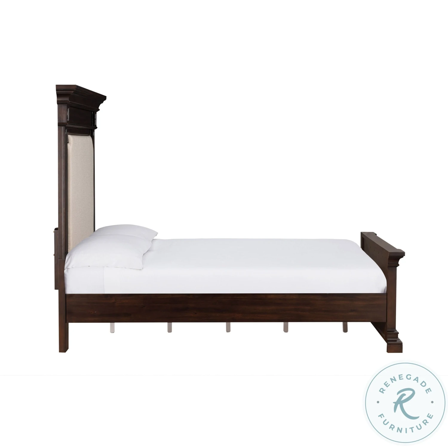 Stamford Brown Queen Upholstered Panel Bed - Image 5
