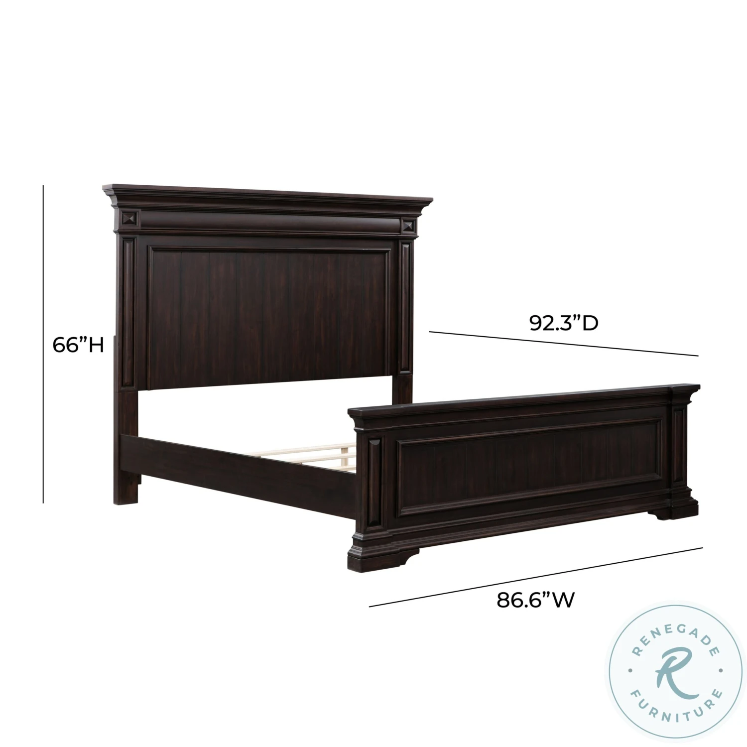 Stamford Brown King Panel Bed - Image 9