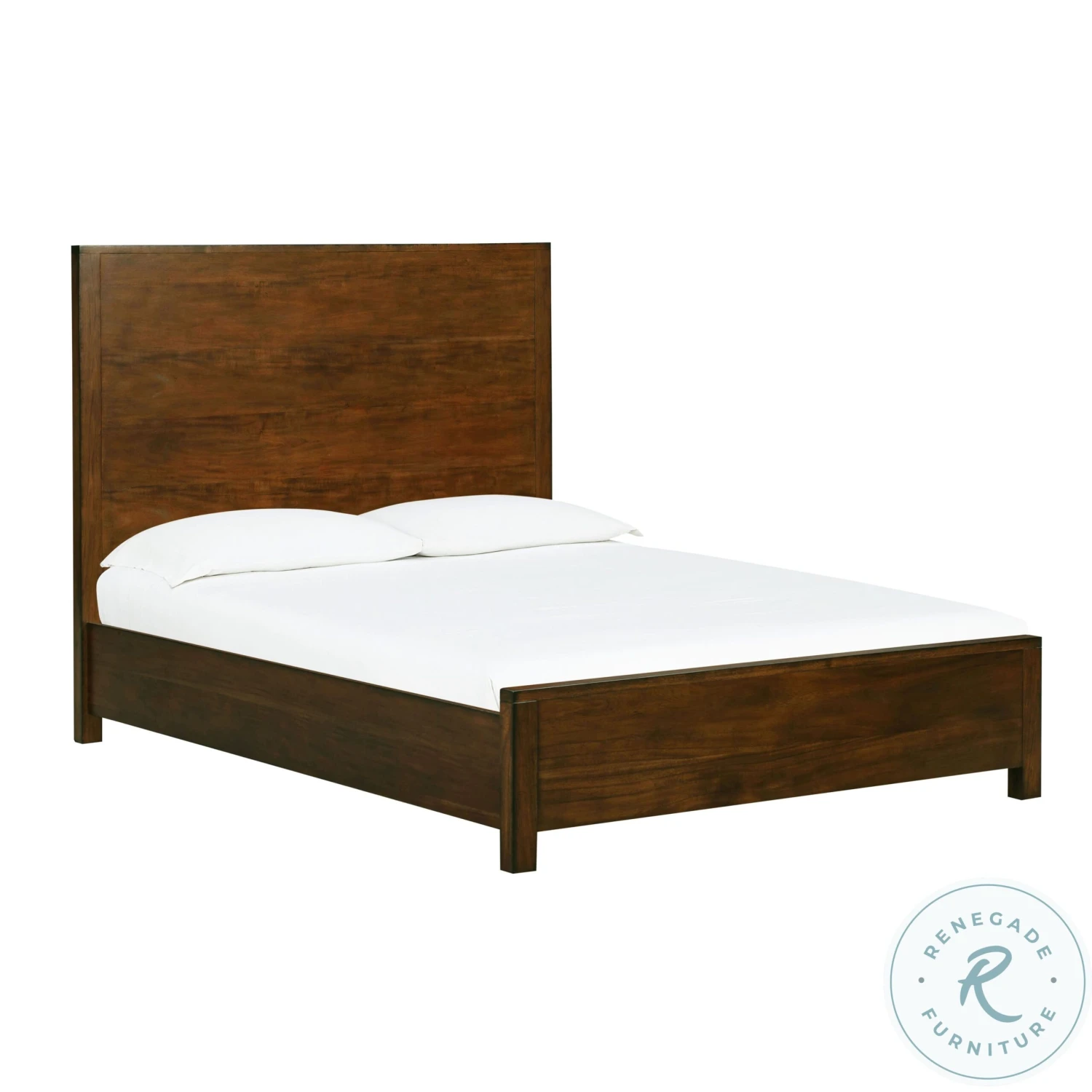 Asheville Vintage Umber Wooden King Panel Bed