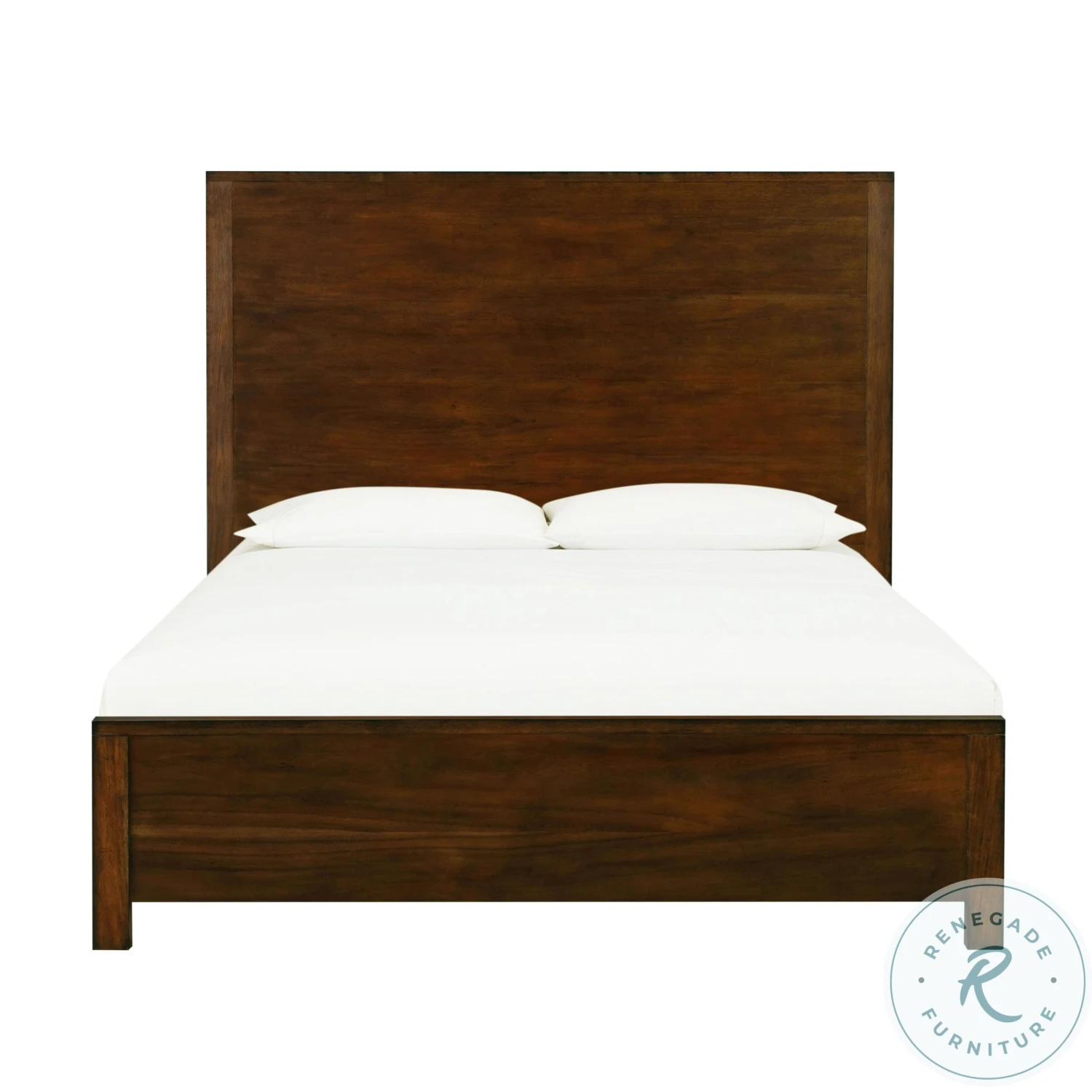 Asheville Vintage Umber Wooden King Panel Bed - Image 5