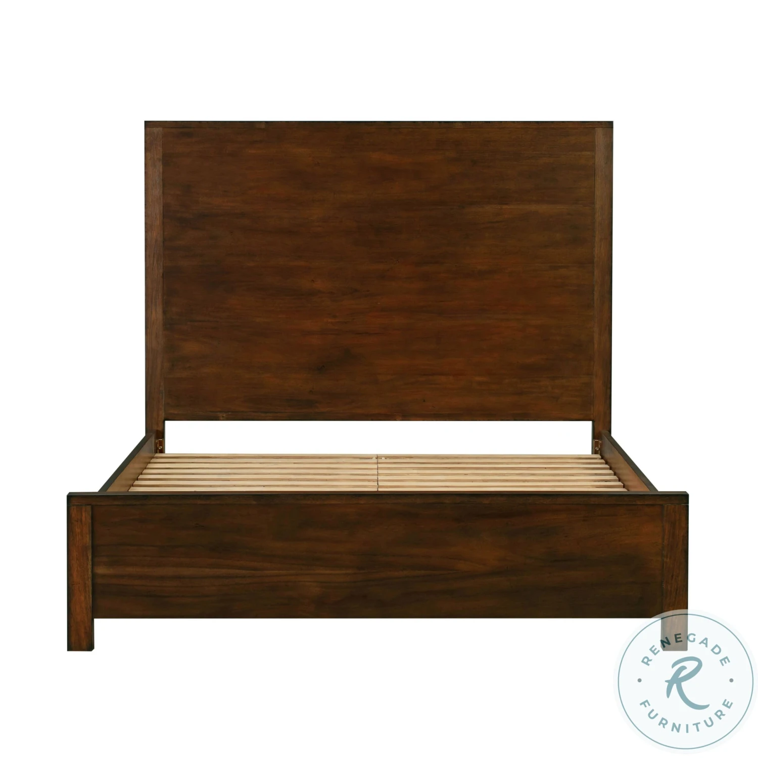 Asheville Vintage Umber Wooden King Panel Bed - Image 6