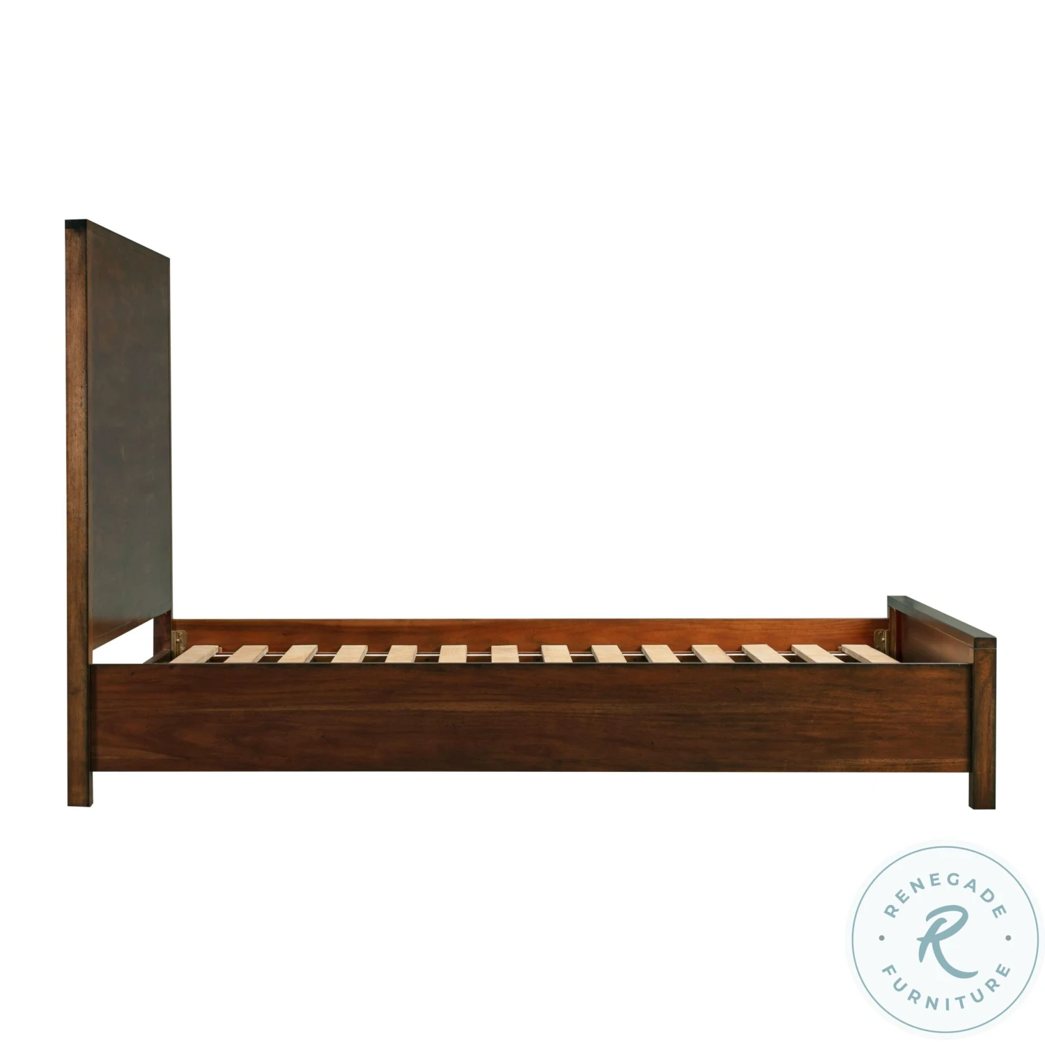 Asheville Vintage Umber Wooden King Panel Bed - Image 8