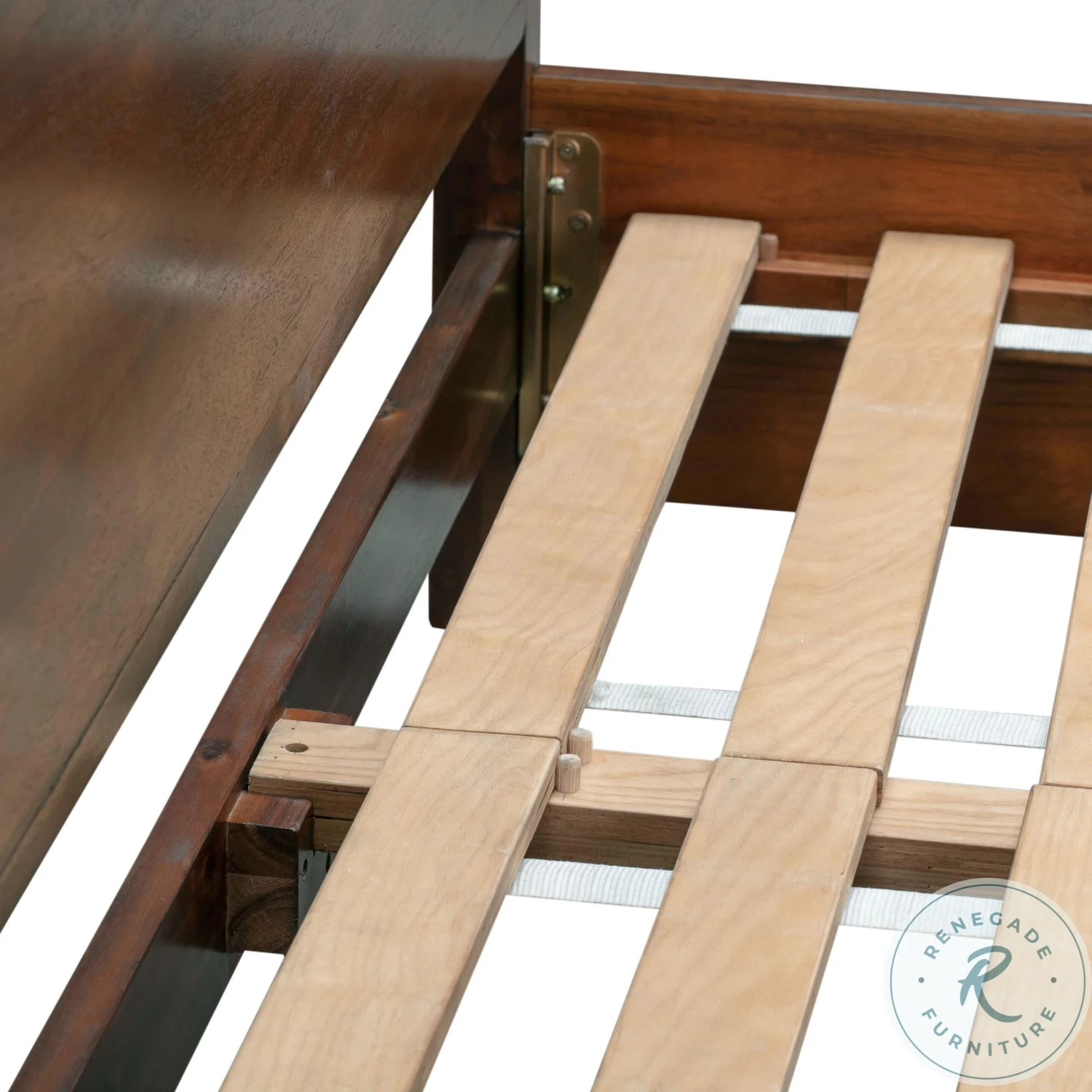 Asheville Vintage Umber Wooden King Panel Bed - Image 9