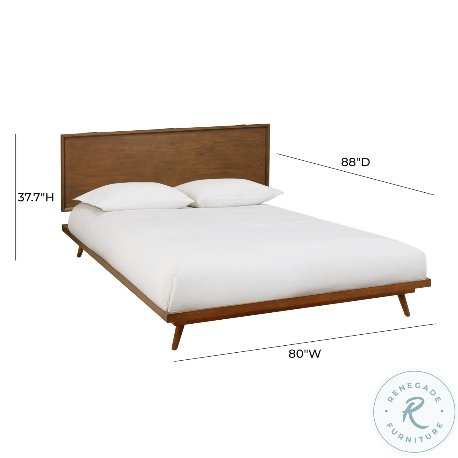 Emery Pecan King Platform Bed - Image 8