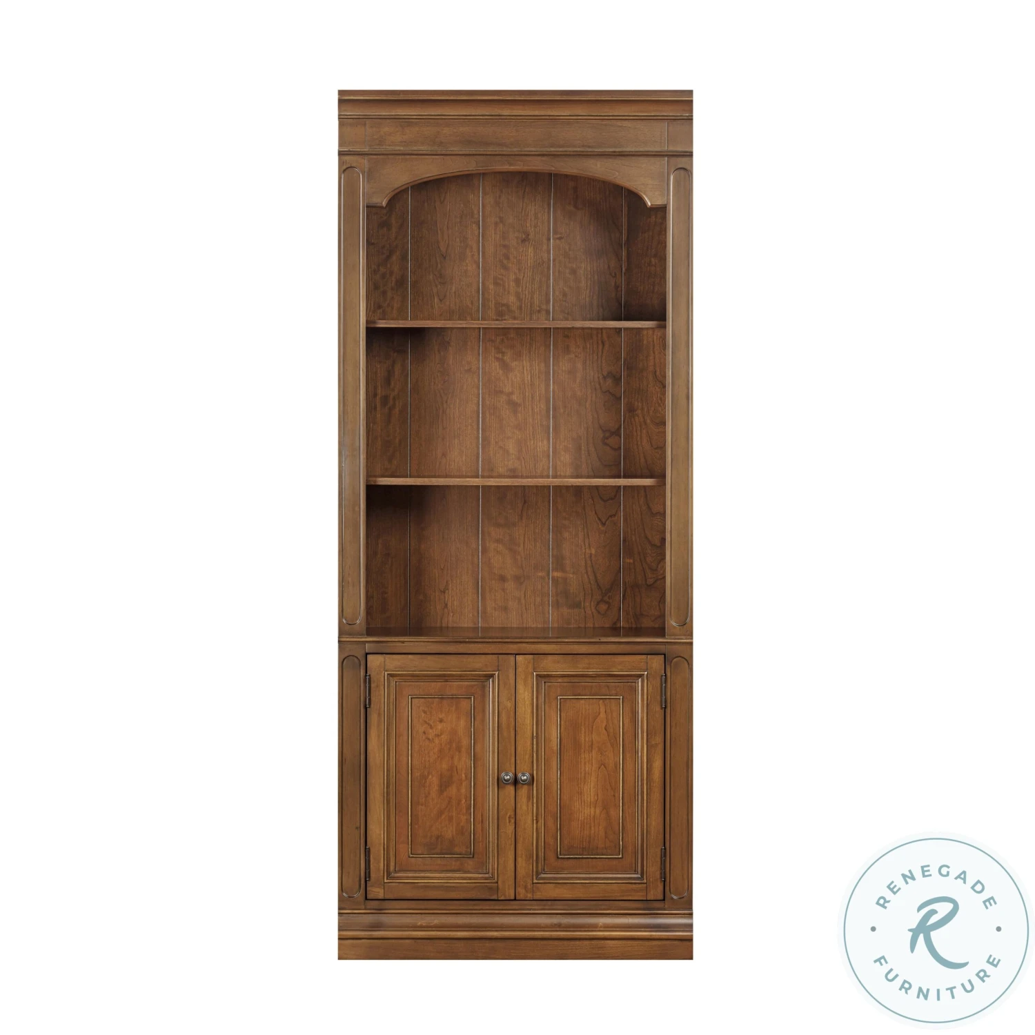Roanoke Cherry L-Shaped Home Office Set - Image 10