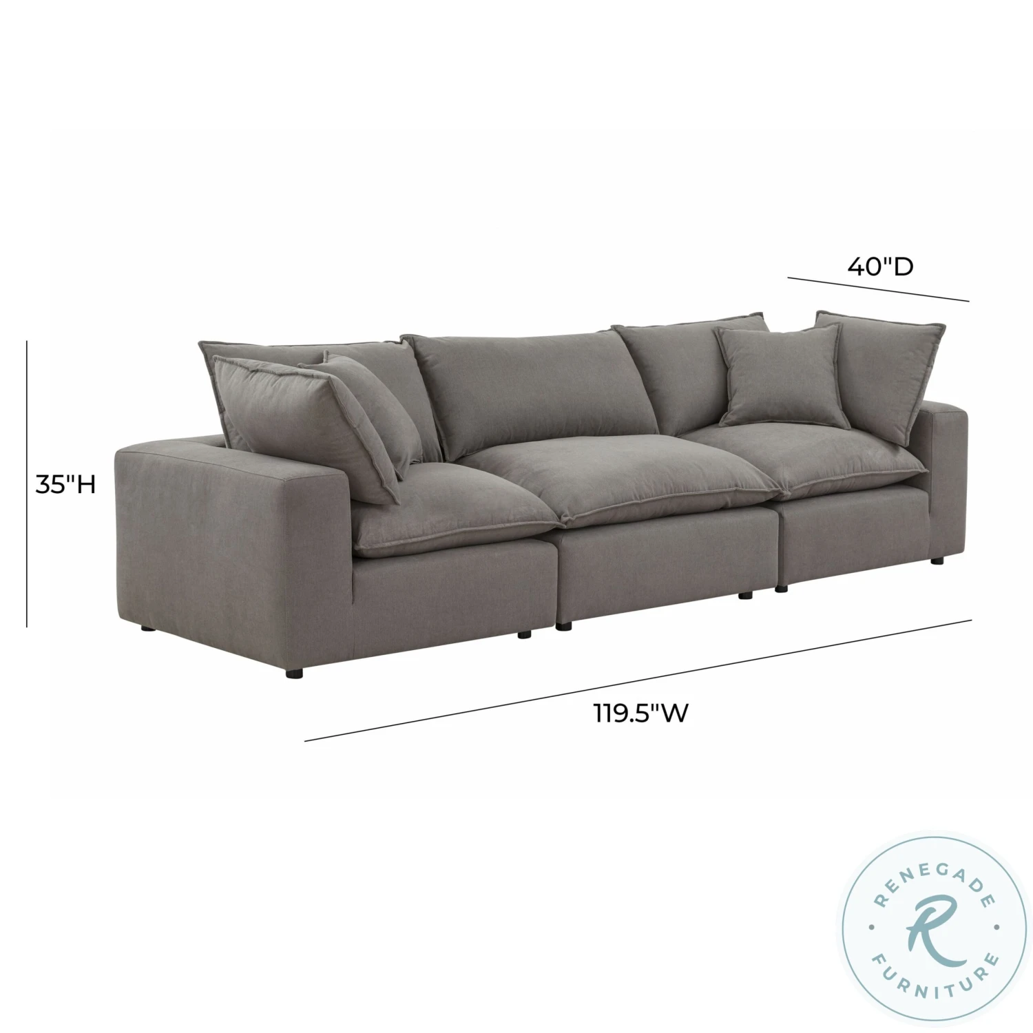Cali Slate Modular Sofa - Image 7