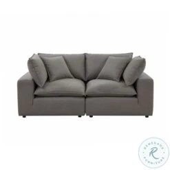 Cali Slate Modular Loveseat
